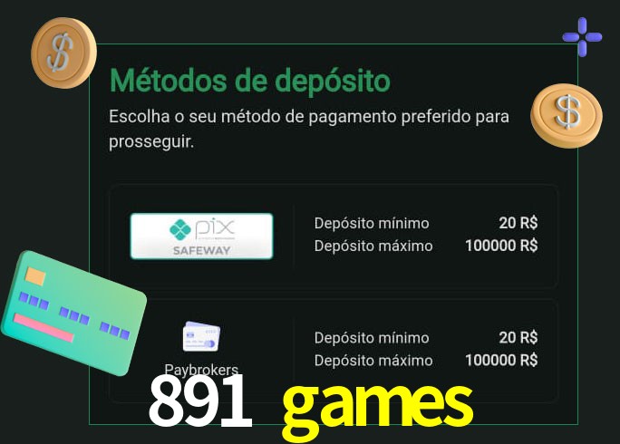 O cassino 891 games oferece uma grande variedade de métodos de pagamento
